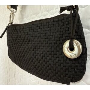 NWOT The Sak Shoulder Bag Small Interwoven Braided Straps Silver Metal Accents